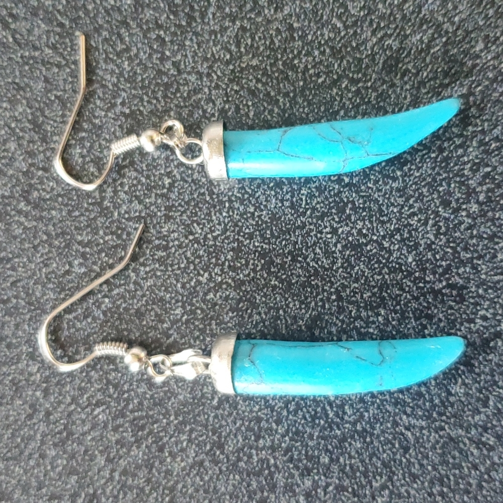 Turquoise earrings. - Picture 6 of 11
